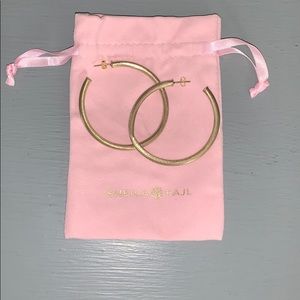 Sheila Fajl Brushed 18k Gold Plated Hoop